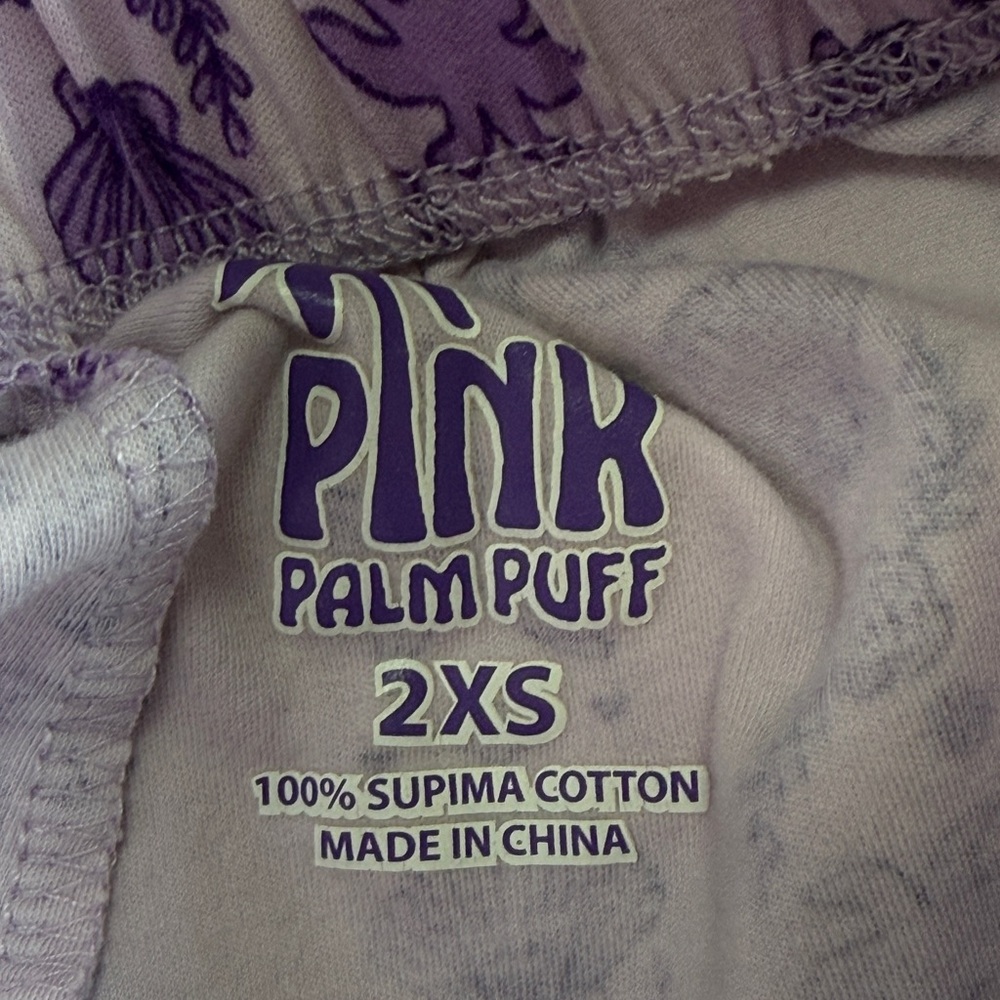(Pink Palm Puff) Pajamas - Women's XXS - Picture 5 of 8